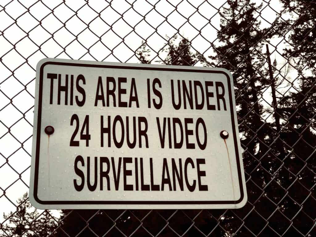 video surveillance sign